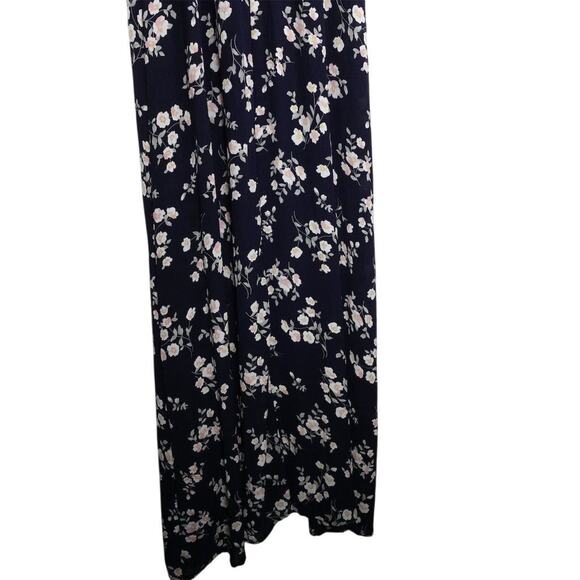 New Hanyagediao Women's Floral Maxi Polyester Crepe Dress 3/4 Sleeve Casual - Picture 4 of 7